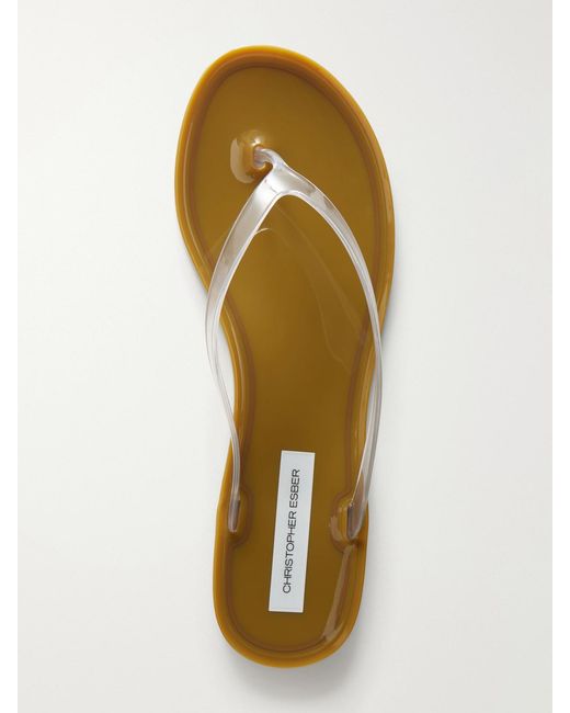 Christopher Esber White Jo Pvc Flip Flops