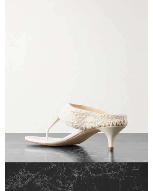 Magda Butrym Natural Zehensandalen Aus Häkelmaterial