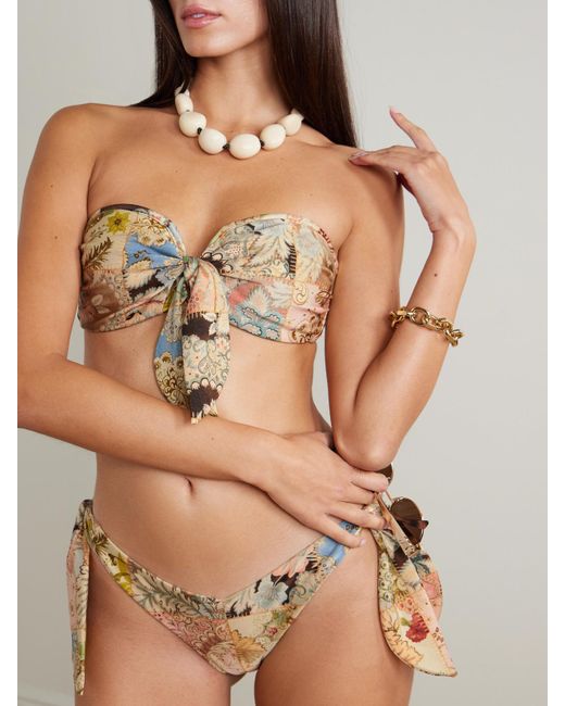 Zimmermann Natural Daylight Tie-Front Bikini Top