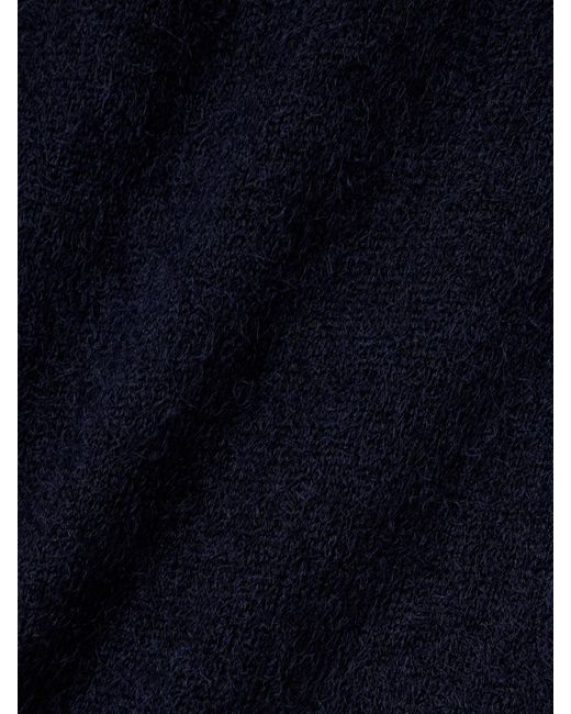 Khaite Blue Gracielab Brushed Silk And Cashmere-Blend Mini Dress