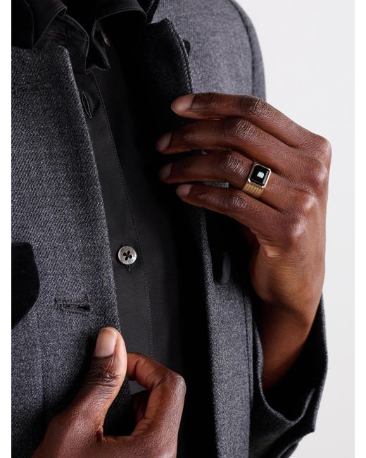 Pascale Monvoisin Natural Anton N°2 Ring Aus 9 Karat Mit Onyx Und Opal