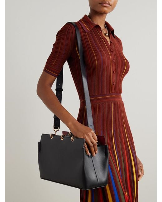 Gabriela Hearst Black Amethyst Kleine Tote Aus Leder