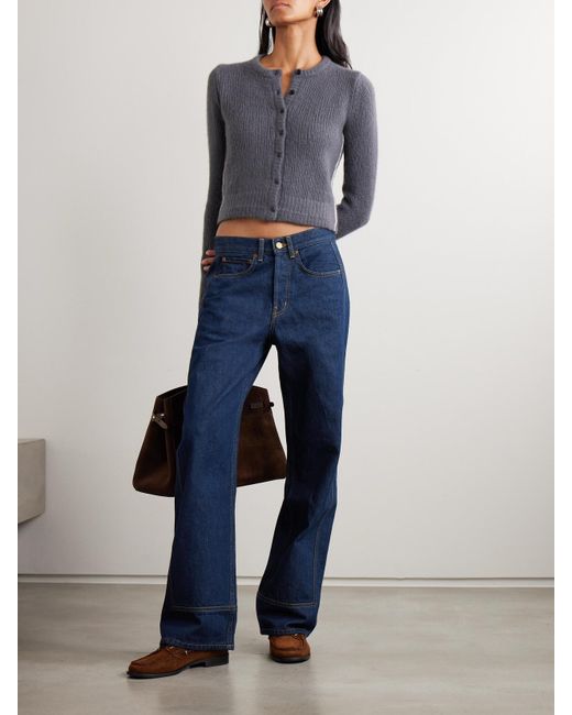 B Sides Blue Charlot Mid-Rise Wide-Leg Jeans