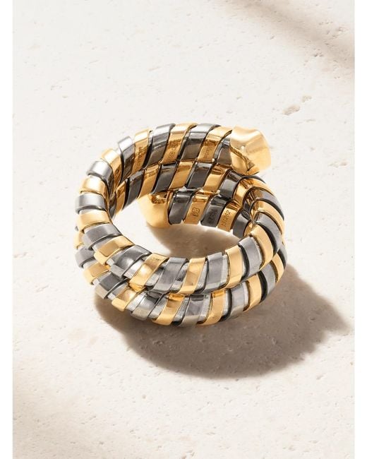 Marina B Natural Trisola 18-Karat, Diamond And Titanium Ring