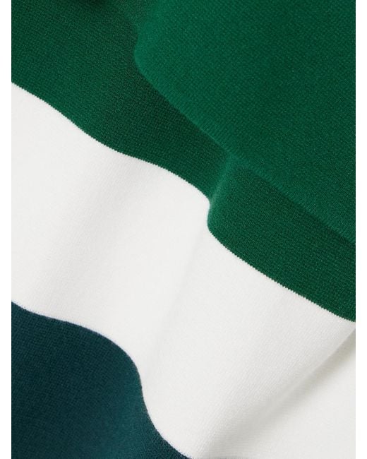 Max Mara Green Jesone Asymmetrisches T-Shirt Aus Jersey Mit Streifen