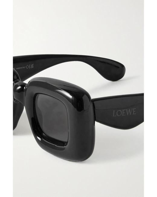 Loewe Black Inflated Oversized Square-Frame Acetate Sunglasses