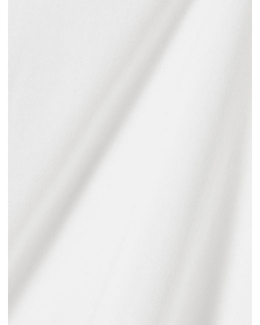 St. Agni White Match Paneled Organic Cotton-Jersey T-Shirt