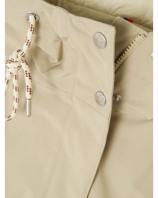 Moncler Natural Eucalyptus Hooded Cropped Shell Down Jacket