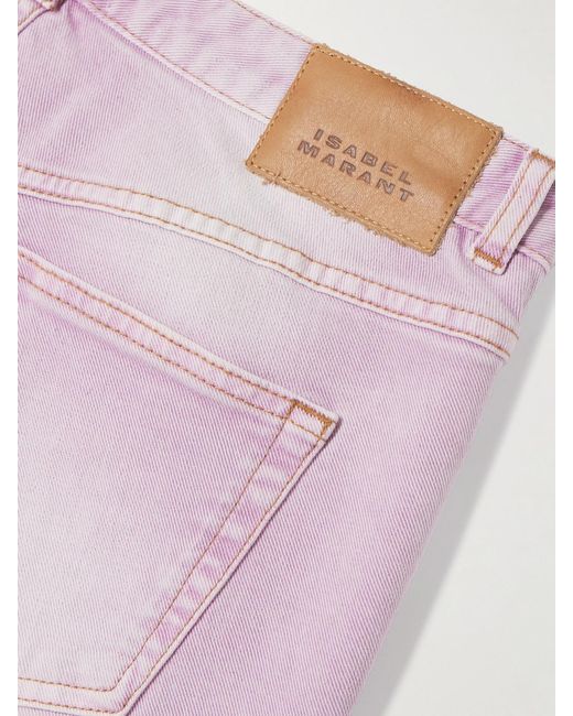 Isabel Marant Pink Valen Lace-Up Flared Jeans