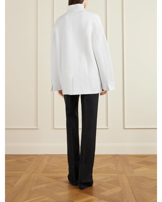 Tom Ford White Double-Breasted Cashmere-Blend Blazer