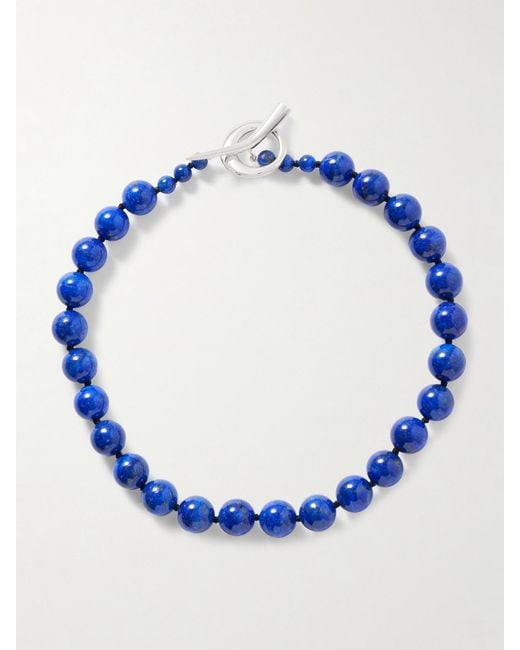 Sophie Buhai Blue Everyday Boule, Cord And Lapis Lazuli Necklace