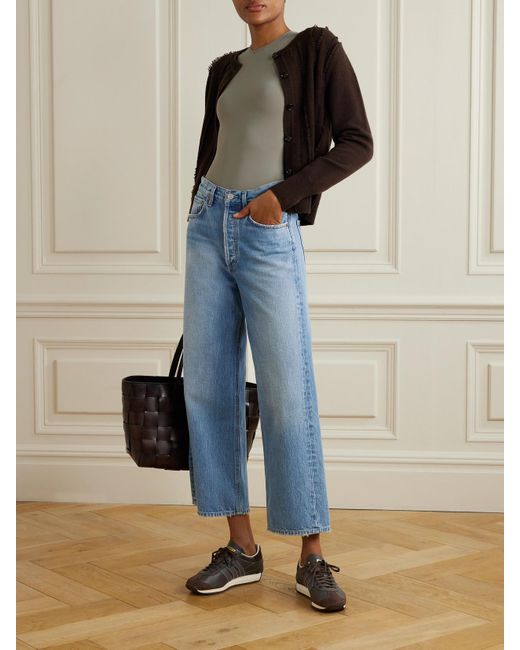 Agolde Blue Ren High-Rise Wide-Leg Jeans