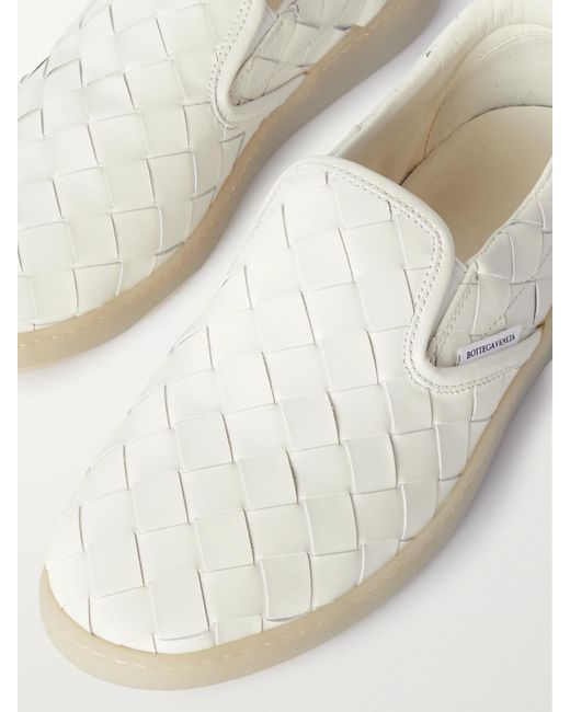 Bottega Veneta Natural Intrecciato Leather Sneakers