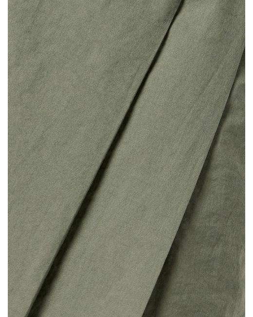 Brunello Cucinelli Green Bundfaltenhose Mit Weitem Bein Aus Shell Aus Einer Baumwollmischung
