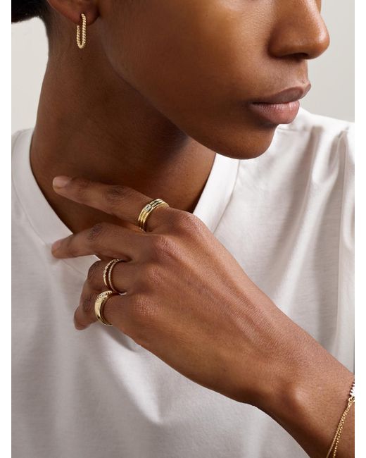 STONE AND STRAND Natural Trio Ridge 14-Karat Diamond Ring