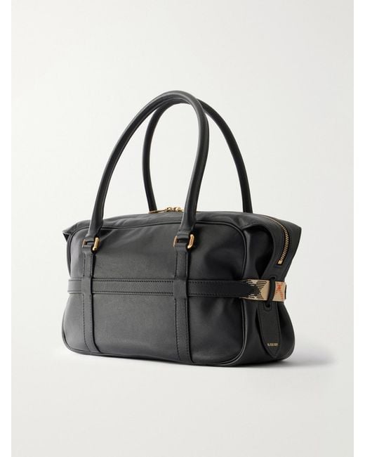 Burberry Black Embellished Leather Shoulder Bag