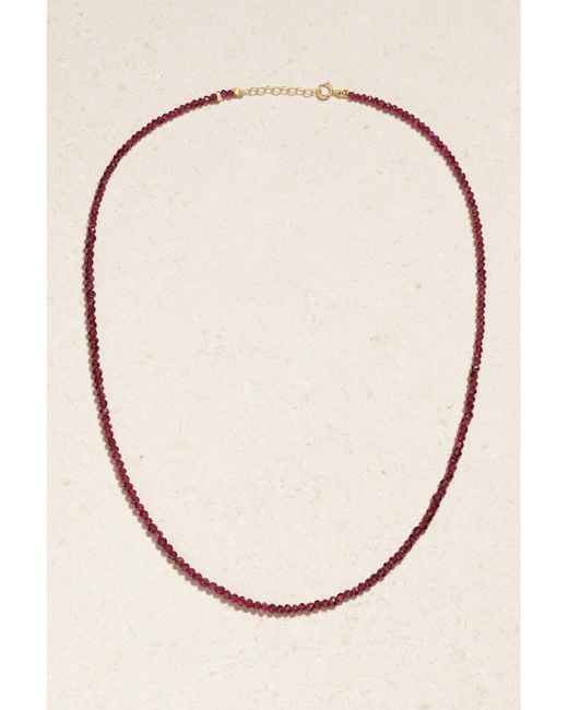 JIA JIA Natural Net Sustain Birthstone 14-Karat Beaded Necklace