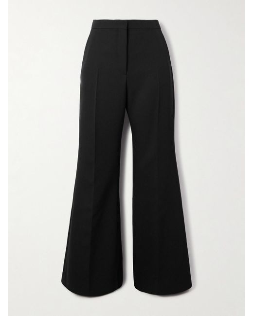 Givenchy Black Schlaghose Aus Woll-Twill