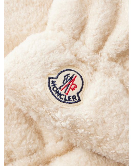 Moncler Natural Embroidered Fleece Gloves