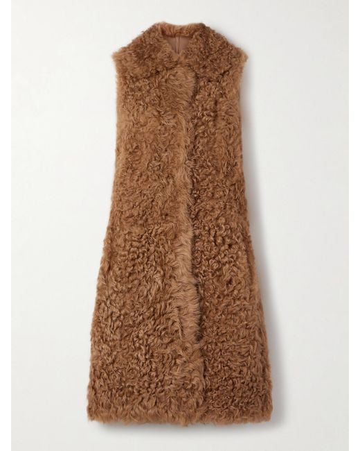 Yves Salomon Brown Shearling Vest