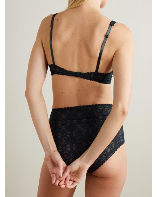 Eres Blue Fuseau Stretch-Lace Soft-Cup Triangle Bra
