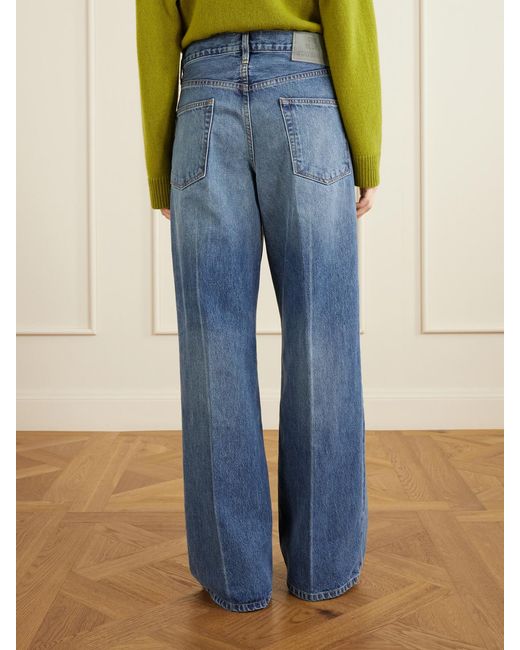 The Elder Statesman Blue Evie Organic Cotton Wide-Leg Jeans