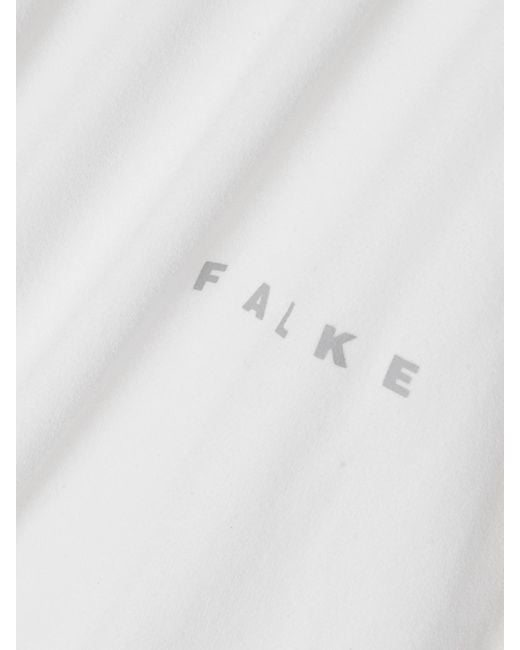 Falke White Maximum Warm Stretch-Jersey Turtleneck Top