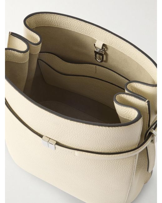 Totême Natural Belted Textured-Leather Tote