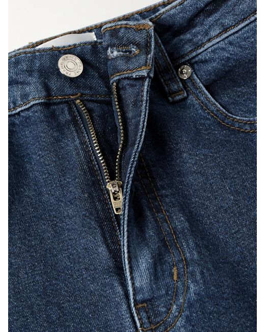 FRAME Blue The Ruler Hoch Sitzende Jeans Mit Schmalem Bein