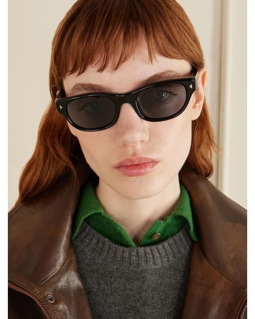 Prada Gray D-Frame Acetate Sunglasses