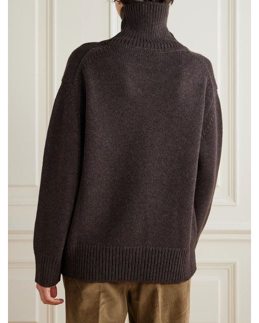 Veronica de Piante Gray Delphine Stehkragenpullover Aus Einer Woll-Kaschmirmischung