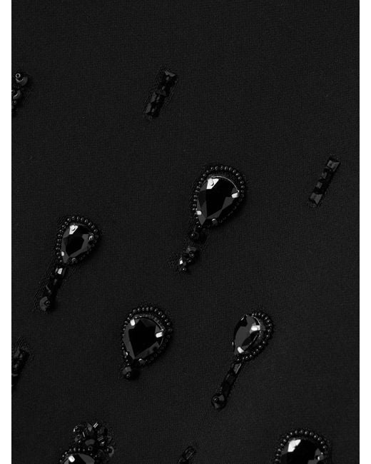 Zuhair Murad Black Embellished Cady Mini Skirt