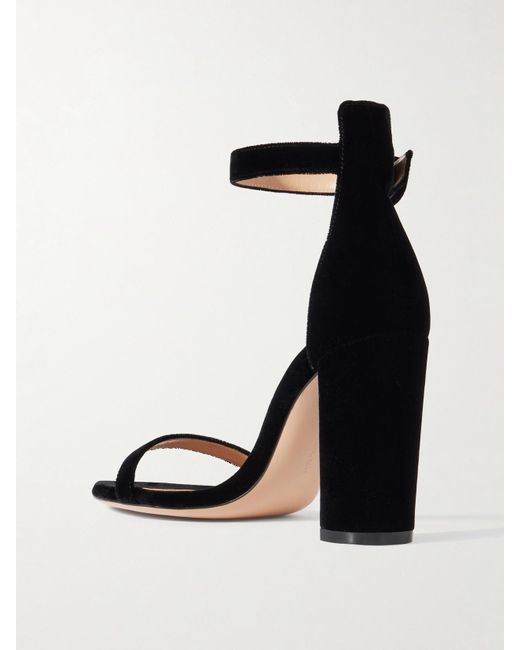 Sandales En Velours Gaeta 105 Gianvito Rossi en coloris Black
