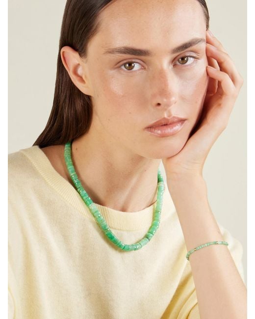 JIA JIA Green 14-Karat Chrysoprase Necklace