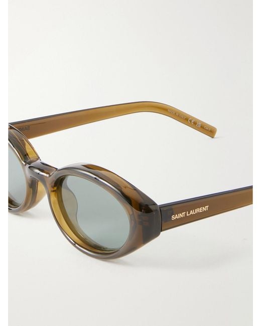 Saint Laurent Brown Sl 567 Plump Cat-Eye Injected Sunglasses