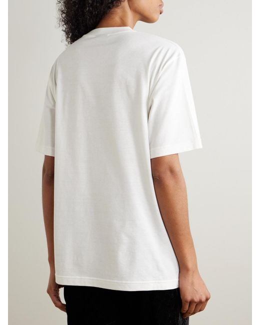 Gucci Natural Oversized Printed Cotton And Silk-Blend Jersey T-Shirt