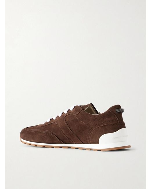 Brunello Cucinelli Brown Suede Sneakers