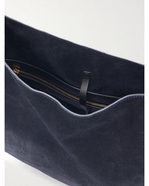 Nili Lotan Blue Jagger Suede Shoulder Bag