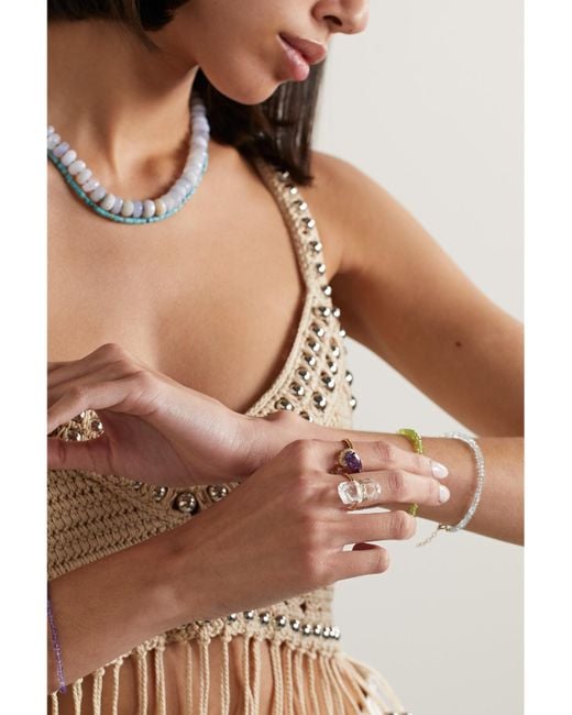 JIA JIA Natural Ring Aus 14 Karat Mit Quarz Und Diamanten