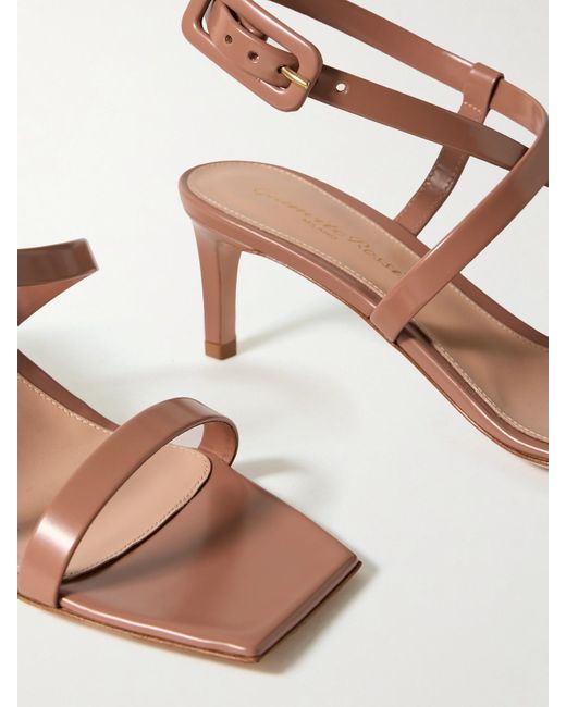 Gianvito Rossi Pink Tokio 55 Patent-Leather Sandals