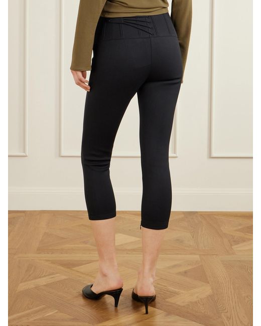 Jacquemus Black Le Pantalon Arlesien Crepe Skinny Capri Pants
