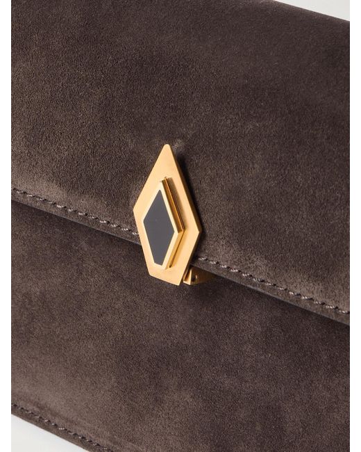 Metier Brown Parallel 22 Small Suede Shoulder Bag