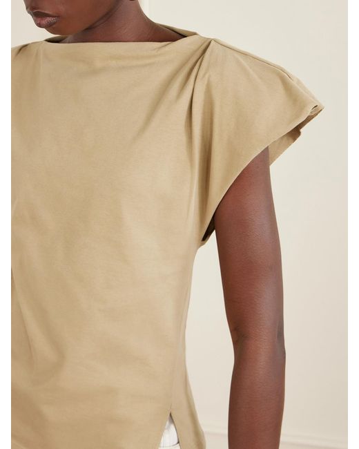 Isabel Marant White Sebani Asymmetric Cotton-Jersey T-Shirt