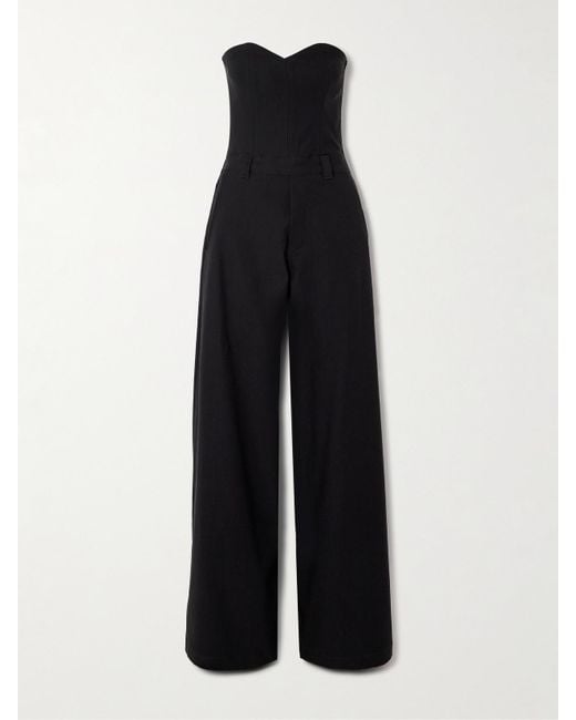 Rivet Utility Black Dynamite Strapless Stretch-Twill Jumpsuit