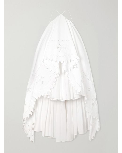Jacquemus White La Robe Provençale Embroidered Cotton Maxi Dress