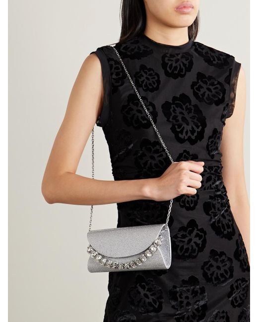 Judith Leiber Gray Taylor Clutch Aus Satin Mit Kristallen