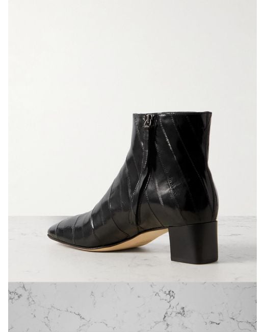 LEGRES Black 83 Eel Ankle Boots