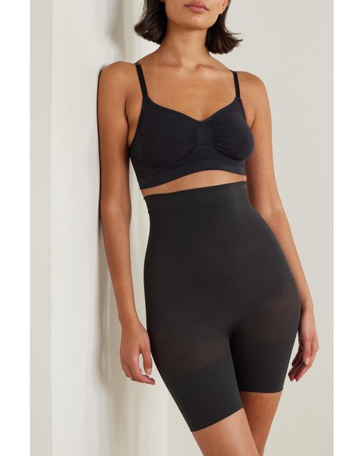 Skims Blue Seamless Sculpt Mid Thigh Shorts