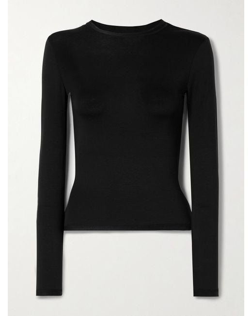 CDLP Black Lyocell-Blend T-Shirt