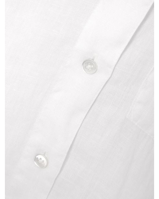 James Perse White Linen Shirt
